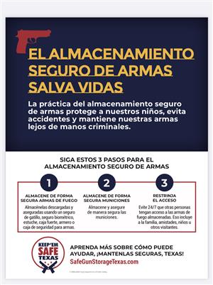 SAFE GUN STORAGE - SPANISH